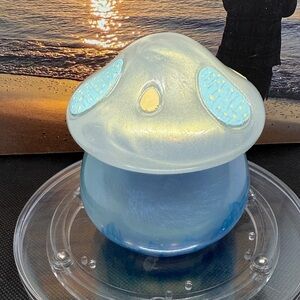 Blue and White Resin Mushroom Jar Decor